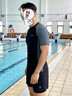 普拉施（PULASSI）pulassi泳衣男款泡溫泉成人三件套游泳裝備男全套套裝男士游泳衣 銳影黑【單件上衣】 【快干排濕 透氣不悶】 L （170-175cm）建議55-65kg 曬單實(shí)拍圖