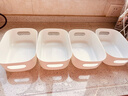 訪(fǎng)客（FK）收納盒桌面辦公桌零食廚房整理盒雜物收納筐內衣物整理儲物盒 日式升級加厚4只【20.5*14*7】 曬單實(shí)拍圖