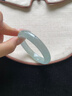 鐲麗人【溫秋渡歲月】正品天然冰種飄花a貨高端翡翠玉鐲手鐲子真玉女款 56mm-58mm（ 一物一證 假一賠三） 曬單實(shí)拍圖
