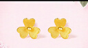 周六福（ZLF）  足金999耳釘黃金耳釘女款迷你小金花耳飾 計價(jià) 0.67g 曬單實(shí)拍圖