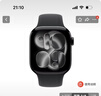 Apple/蘋(píng)果 Watch S11 智能手表GPS款42毫米亮黑色鋁金屬表殼黑色運動(dòng)型表帶M/L MEUA4CH/B 曬單實(shí)拍圖