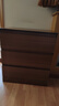 五斗柜實(shí)木儲物柜客廳靠墻一體收納柜臥室簡(jiǎn)約現代床尾置物柜斗柜 【三層三抽*加厚板材】深胡桃色60CM;組裝 曬單實(shí)拍圖
