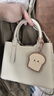 百麗女包吐司手提菜籃子送禮斜挎手提托特包X7162CX4 米色 曬單實(shí)拍圖