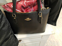 蔻馳（COACH）【品牌直供】女士GALLERY大號手提托特包黑色CV402禮物 曬單實(shí)拍圖