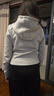 UR2026春季新款女裝休閑格雷系連帽收腰衛衣外套UYY160013 淺灰花灰 L 曬單實(shí)拍圖
