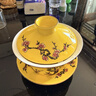 不燙手蓋碗陶瓷青花三才泡茶蓋碗單個(gè)不燙手茶杯景德鎮300ml特大 彩釉-黃-梅花 曬單實(shí)拍圖