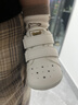 MIKIHOUSE日本制小黑熊皮革一段學(xué)步鞋63-9302-616 白色 內長(cháng)12cm  曬單實(shí)拍圖
