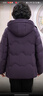 雅鹿奶奶羽絨服短款中老年媽媽加厚冬裝60歲70老人老太太保暖鴨絨外套 紫羅蘭 5XL  建議145-160斤 曬單實(shí)拍圖