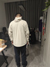 輕功（QINKUNG）跑步風(fēng)衣運動(dòng)薄外套男女款戶(hù)外寬松多功能秋季防風(fēng)保暖外套 男款沙漠灰 2XL 曬單實(shí)拍圖