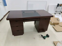 信京 辦公桌電腦桌辦公室老板桌家用經(jīng)典油漆電腦桌1.2米（紅棕色） 曬單實(shí)拍圖
