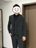花花公子高端商務(wù)男士休閑正裝高級感西裝男新郎結婚西服套裝 兩?？凵罨疑疚餮b+褲子】 送襯衫/領(lǐng)結/領(lǐng)帶 XL 建議120-130斤 曬單實(shí)拍圖