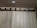 金牌廚柜（GOLDENHOME）胡桃木掛鉤試衣間免打孔入戶(hù)門(mén)后掛衣架墻上壁掛玄關(guān)衣服帽8鉤 曬單實(shí)拍圖