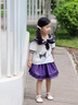 G.duck小黃鴨童裝女童套裝夏季新款庫洛米衣服兒童夏裝裙子女孩夏天服裝 圖片色送愛(ài)心領(lǐng)結 90 cm 曬單實(shí)拍圖