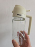 雙槍油壺噴油壺 倒油噴油一體食用油玻璃油壺廚房家用不掛油 奶油白 曬單實(shí)拍圖