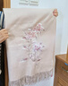 上海故事加長(cháng)版刺繡100%羊毛圍巾送媽媽婦女節生日禮物秋冬新款披肩圍脖 曬單實(shí)拍圖
