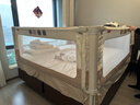 InnoTruth嬰諾三面裝床圍欄安全擋嬰兒床上防護欄防摔撞1.8x2米嬰幼兒床邊 【7代童鎖升級款+床頭桿】1.8+2+2米 曬單實(shí)拍圖