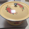 歐麗家 歐麗家草莓蛋糕搪瓷盆老式懷舊蓋盆帶蓋餃子餡盆和面盆帶蓋熬藥 31cm 1個(gè) 曬單實(shí)拍圖