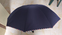天堂 加大雨傘三折 晴雨兩用商務(wù)傘經(jīng)典格紋10骨大雨傘男女 藏青 曬單實(shí)拍圖