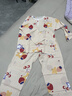 Besblosdy夏季兒童睡衣棉綢男童女童寶寶薄款長(cháng)袖綿綢女孩子家居服夏天套裝 雙長(cháng)草莓櫻桃 95 95碼建議身高150cm 曬單實(shí)拍圖