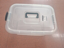 Cetomo 透明收納箱特大號整理箱帶提手外體積27L 41*28.5*23cm 1個(gè)裝 曬單實(shí)拍圖