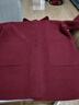 恒源祥100%羊毛秋冬新款雙面羊絨大衣胖媽媽氣質(zhì)中長(cháng)款翻領(lǐng)寬松毛呢外套 拉菲紅 6XL 建議體重190-220 曬單實(shí)拍圖