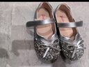 芭比童鞋女孩小皮鞋新款女童公主鞋女孩軟底水晶鞋單鞋DA6755 銀色 30 曬單實(shí)拍圖