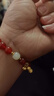 周大生【生日禮物】花生吊墜紅瑪瑙銀手串手鏈國風(fēng)送女友老婆 曬單實(shí)拍圖