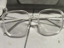 依目奇 ins風(fēng)防藍光眼鏡男近視眼鏡女小紅書(shū)網(wǎng)紅款韓版眼鏡可配變色防霧 透明白 防藍光1.56非球面鏡片0-400度 度數留言 曬單實(shí)拍圖