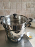 蘇泊爾SUPOR 好幫手304不銹鋼雙層復底32cm蒸鍋湯鍋高拱蓋蒸籠SZ32B5 曬單實(shí)拍圖
