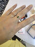 謝瑞麟（TSL）38婦女節禮物18K金戒指琳瑯系列幾何水滴鉆石指環(huán)BD774 15號圈口 曬單實(shí)拍圖