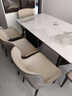 現代簡(jiǎn)約巖板餐桌椅子組合家用小戶(hù)型廚房吃飯桌子長(cháng)方形極簡(jiǎn)風(fēng)格 單餐桌【1.8cm全托底板】 單餐 120cm 曬單實(shí)拍圖