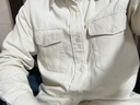 優(yōu)衣庫男裝女裝燈芯絨工裝襯衫長(cháng)袖襯衣休閑復古480295 01 乳白色 L 曬單實(shí)拍圖