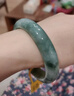周大生【禮物】A貨翡翠手鐲糯冰飄花女款鐲子送女友送媽媽禮物56# 曬單實(shí)拍圖