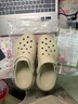 卡駱馳（CROCS）洞洞鞋貝雅卡駱班輕便耐磨一腳蹬休閑鞋|205089 白/深藍-126 43 (270mm) 曬單實(shí)拍圖