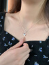 中國黃金（CHINA GOLD）四葉草足銀項鏈女2026新款心形吊結婚紀念日生日禮物送女朋友老婆 足銀四葉之戀項鏈-托帕石 曬單實(shí)拍圖