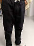 JEEP SPIRIT吉普純棉休閑褲男春季寬松直筒褲子男工裝闊腿褲 黑色 2XL 曬單實(shí)拍圖
