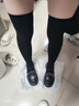 JKN微壓小腿襪女春夏【純棉親膚】jk日系顯瘦過(guò)膝襪高筒襪黑色長(cháng)筒襪 曬單實(shí)拍圖