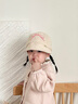 U&MUDI寶寶帽子春秋款兒童冬天嬰兒秋冬季女童2025新款漁夫帽鴨舌帽防風(fēng) 米色大檐帽48-52cm2-4歲 曬單實(shí)拍圖