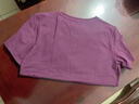 蕉下（beneunder）t恤女短袖正肩打底衫棉吸汗春裝內搭高檔百搭CT005深檀紫M 曬單實(shí)拍圖
