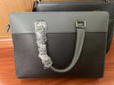 富迪康男士包公文包定制logo文件包男款手提包女士款通勤公文袋文件袋拉鏈式商務(wù)公務(wù)員政府會(huì )議包9910 黑灰色 寬38*高29*厚7cm 曬單實(shí)拍圖