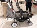卡通雙胞胎嬰兒推車(chē)前后坐二胎雙人可坐躺輕便折疊兒童手推車(chē) 太空灰 前后款【橡膠大輪】 曬單實(shí)拍圖