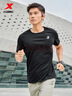 特步運動(dòng)t恤衫短袖男夏裝新款跑步速干衣薄款健身服半袖 正黑色-男（0175） XL 曬單實(shí)拍圖