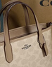 蔻馳（COACH）奧萊女士女包經(jīng)典標志CITY迷你托特包單肩斜挎手提包mini city15 SV/沙黃色/灰褐色 曬單實(shí)拍圖