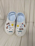 QYCKABY厚底洞洞鞋女款夏季外穿2026新款防滑海邊沙灘足弓支撐踩屎感涼鞋 白藍cute小狗【足弓支撐】 38 -39標準碼（內長(cháng)245MM） 曬單實(shí)拍圖