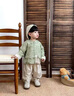 G.duck小黃鴨嬰兒衣服滿(mǎn)月寶寶周歲禮服春秋季中國風(fēng)漢服兒童分體套裝 淺綠色 90 尺碼1~2歲【 80-90cm】cm 曬單實(shí)拍圖