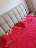 Fazeya恒源祥集團結婚四件套純棉100%全棉婚慶大紅色床單被套高端輕奢高 永結同心 床單款 1.5m四件套-被套200*230 曬單實(shí)拍圖