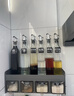 佳幫手調料置物架廚房多功能調料盒佐料收納架子免打孔壁掛神器 4盒槍灰 曬單實(shí)拍圖
