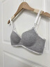 維多利亞多拉字母肩帶內衣女小胸聚攏加厚顯大無(wú)鋼圈舒適無(wú)痕運動(dòng)風(fēng)少女文胸罩 花灰色【單文胸】 M -34/75AB【AB厚杯】 曬單實(shí)拍圖