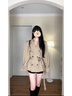 COMIC SOUL韓版感風(fēng)衣外套女2026春秋新款英倫風(fēng)小個(gè)子收腰氣質(zhì)短款大衣 卡其色 XS 105斤以?xún)?曬單實(shí)拍圖