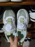 李寧（LI-NING）兒童鞋女童鞋2026夏季新款女孩運動(dòng)鞋小學(xué)生輕便跑步 701綠色單網(wǎng) 701綠色單網(wǎng) 34 碼 曬單實(shí)拍圖
